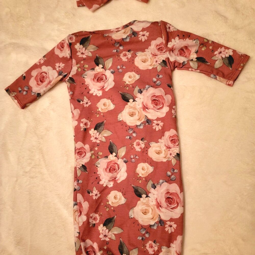 Toby Sleeping Gown with Matching Headband - Picture 5 of 5